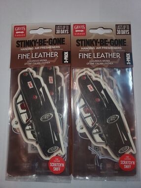 Griot's Garage Stinky-Be-Gone Fine Leather Hanging Air Fresheners 2pks